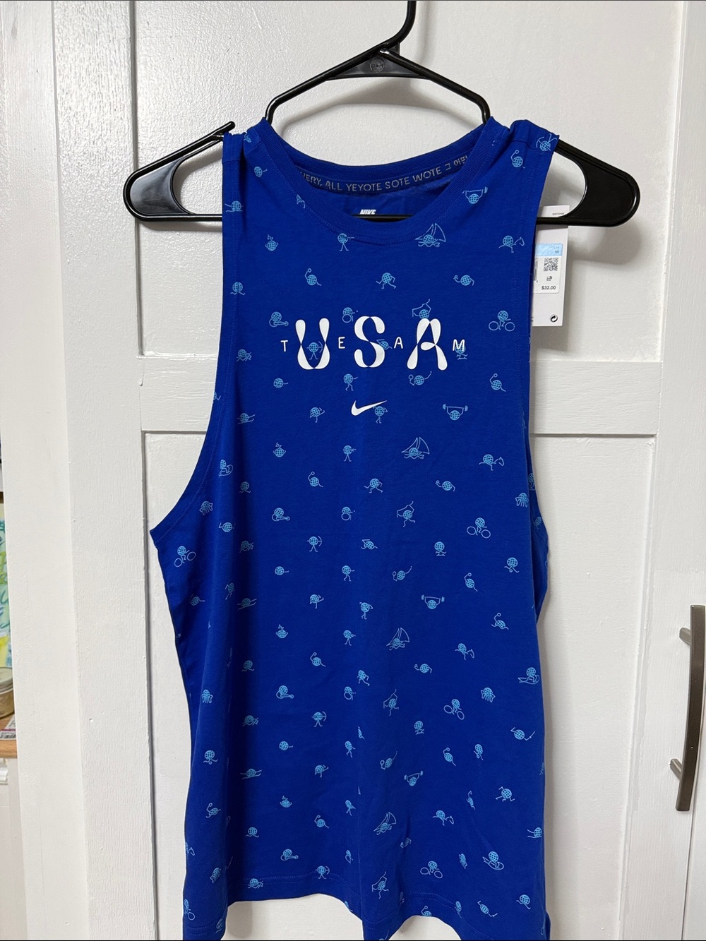 Nike Royal Blue USA Graphic Athletic Tank